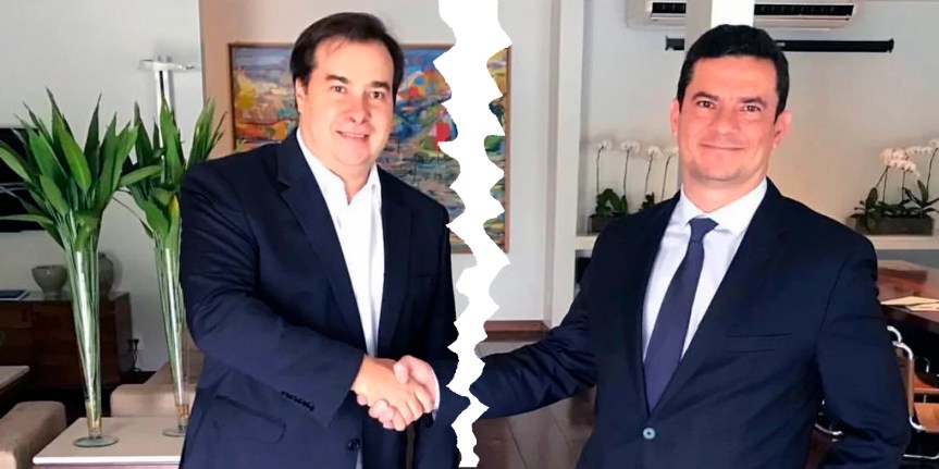 Embate político entre Rodrigo Maia e Sergio Moro alcança níveis de lava&nbsp;vulcânica